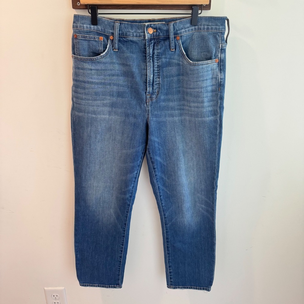 Madewell The Perfect Vintage Crop Jean Cassie Wash High Rise Size 32